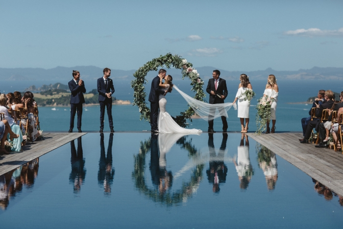 Beautiful Waiheke Wedding Venue infinity pool