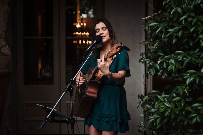 Auckland Wedding musician singing, playing guitar